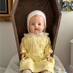 Antique 1920s Composition Baby Doll “Elowen” – Adopt a “Haunted” Doll